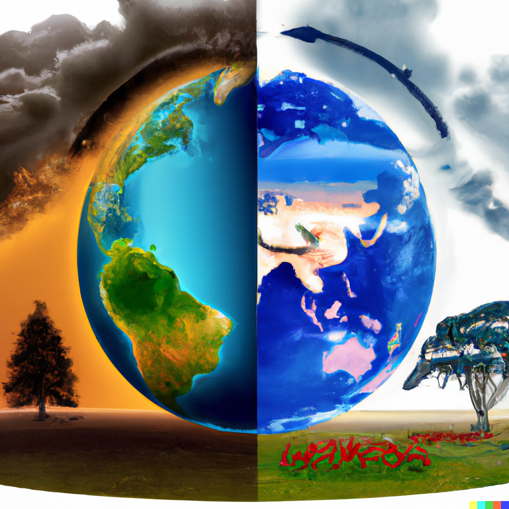 Premium Vector | Half earth of green or eco and pollution city for save  environment concept. | Air pollution poster, Earth drawings, Globe drawing