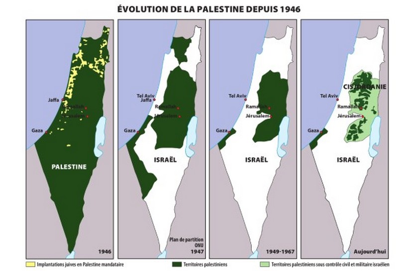 Palestine : la paix par le droit || Carte et repères sur la Palestine