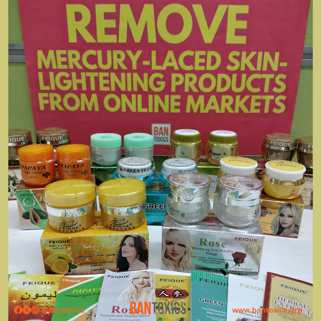 BAN Toxics calls on Shopee to remove mercury-laced ‘Feique’ bleaching products from its platform and uphold the ban