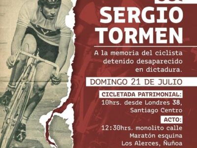 Afiche de la cicletada Sergio Tormen