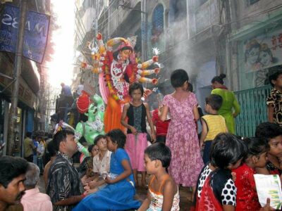 A Durga Puja procession by Hindu minority of Bangladesh