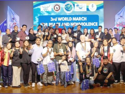 A Joyous Convergence for Peace: Baguio Central University organizers, distinguished guests, World March base team representative, and passionate supporters of the 3rd World March for Peace. Photo credit: Michael Rodriguez.